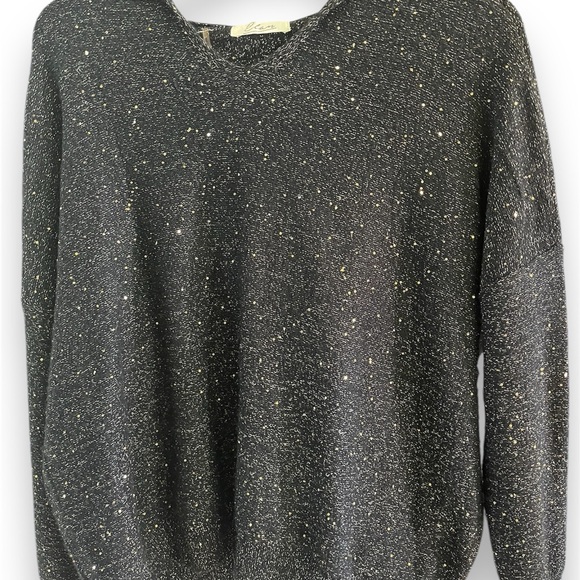 Gold Sparkle Hoodie Sweater - Picture 3 of 9